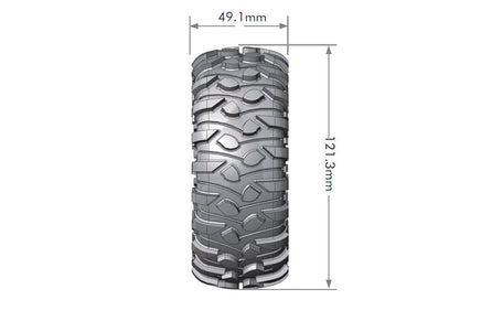 Louise R/C - CR-Rowdy 1/10 1.9" Crawler Tires, Super Soft, Front/Rear (2) - Hobby Recreation Products