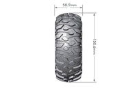 Louise R/C - CR-Rowdy 1/10 2.2" Crawler Tires, 12mm Hex, Super Soft, Mounted on Black Rim, Front/Rear (2) - Hobby Recreation Products