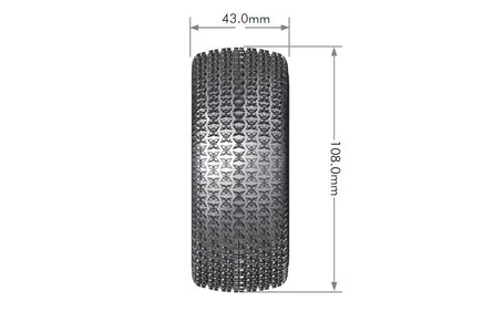 Louise R/C - SC-Maglev 1/10 Short Course Tires, Soft, 12, 14 & 17mm Removable Hex on Black Rim (2) - Hobby Recreation Products