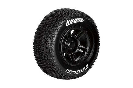Louise R/C - SC-Maglev 1/10 Short Course Tires, Soft, 12, 14 & 17mm Removable Hex on Black Rim (2) - Hobby Recreation Products