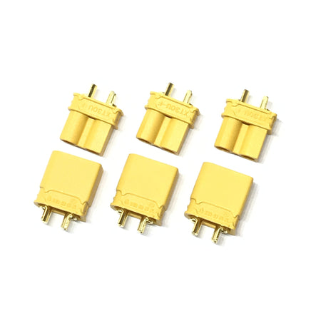 Maclan Racing - XT30U connectors 3 Female + 3 Male - Hobby Recreation Products