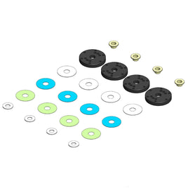 MIP - Moore's Ideal Products - Bypass1 Pistons, 6-Hole Set, 16mm, for TLR 1/8th - Hobby Recreation Products