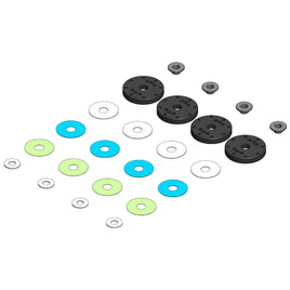 MIP - Moore's Ideal Products - Bypass1 Pistons, 8-Hole Set, 16mm, for Team Associated 1/8th - Hobby Recreation Products