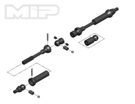 MIP - Moore's Ideal Products - X-Duty Center Drive Kit, 95mm to 130mm w/ 5mm Hubs, for Vaterra K5, Ascender, Bronco - Hobby Recreation Products