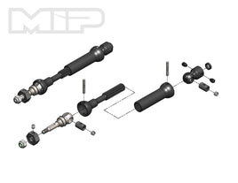 MIP - Moore's Ideal Products - X-Duty CVD Drive Kit, Front, 87mm to 112mm, w/10mm x 5mm Bearing, for Traxxas Stampede/ Slash - Hobby Recreation Products