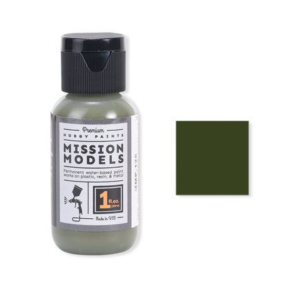 Mission Models - Acrylic Model Paint, 1oz Bottle IDF Green (Merkava Modern AFV) - Hobby Recreation Products
