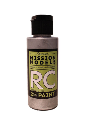 Mission Models - Water-based RC Paint, 2 oz bottle, Chrome - Hobby Recreation Products
