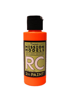 Mission Models - Water-based RC Paint, 2 oz bottle, Fluorescent Racing Bright Orange - Hobby Recreation Products