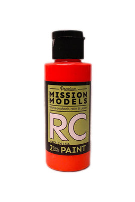 Mission Models - Water-based RC Paint, 2 oz bottle, Fluorescent Racing Red - Hobby Recreation Products