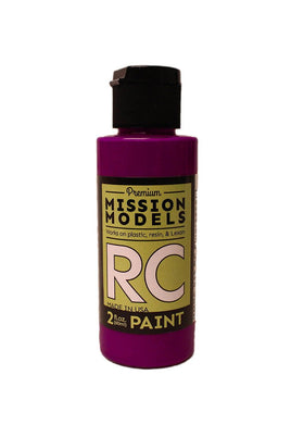 Mission Models - Water-based RC Paint, 2 oz bottle, Fluorescent Racing Violet - Hobby Recreation Products