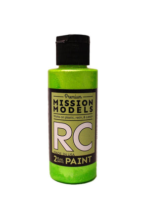 Mission Models - Water-based RC Paint, 2 oz bottle, Pearl Lime - Hobby Recreation Products