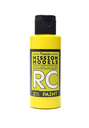 Mission Models - Water-based RC Paint, 2 oz bottle, Yellow - Hobby Recreation Products