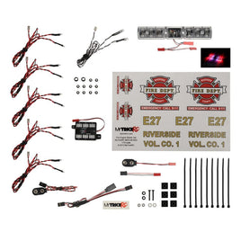 MyTrickRC - Fire Deluxe Light Bar Kit- Fire Basic + Fire Blaze Flasher and Fire Decals - Hobby Recreation Products