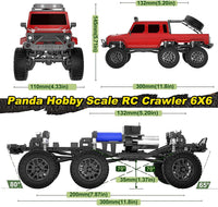 Panda Hobby - 1/24 Tetra24 X3 Portal Edition 6x6 RTR Scale Mini Crawler, Red - Hobby Recreation Products