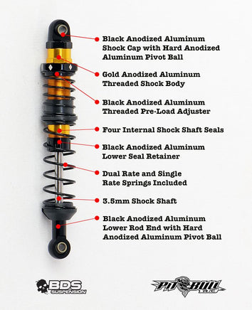 Pit Bull Tires - BDS KRONIK Shocks, 90mm, (2pcs) - Hobby Recreation Products