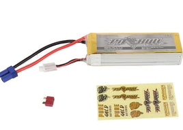 Pit Bull Tires - Pure Gold 100C 3S 6000mAh 11.1V Softcase LiPo Battery, with LED Battery Check - EC5 and T Plug - Hobby Recreation Products