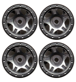 Power Hobby - 1.0" Axial SCX24 C10 Jeep Deadbolt Aluminum Beadlock Wheels, Gray - Hobby Recreation Products