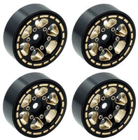 Power Hobby - 1.0" Black Brass Beadlock Crawler Wheels, 1/24 Traxxas TRX-4M - Hobby Recreation Products
