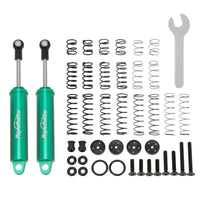 Power Hobby - 100mm Promatics Two Stage Internal Spring Shocks, Green, 2 Shocks - Hobby Recreation Products