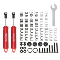Power Hobby - 100mm Promatics Two Stage Internal Spring Shocks, Red, 2 Shocks - Hobby Recreation Products