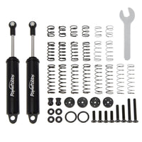 Power Hobby - 110mm Promatics Two Stage Internal Spring Shocks, Black, 2 Shocks - Hobby Recreation Products