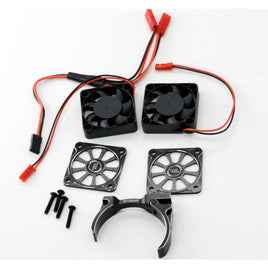 Power Hobby - 1/8 Aluminum Heatsink 40mm Dual High Speed Cooling Fans with Cover, Black - Hobby Recreation Products