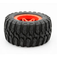 Power Hobby - 1/8 Defender 3.8" Belted All Terrain Tires 17mm Mounted Orange - Hobby Recreation Products
