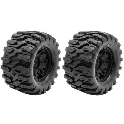 Power Hobby - 1/8 Defender MX Belted All Terrain Tires Mounted 17mm Traxxas Maxx - Hobby Recreation Products