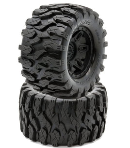 Power Hobby - 1/8 Defender MX Belted All Terrain Tires Mounted 17mm Traxxas Maxx - Hobby Recreation Products
