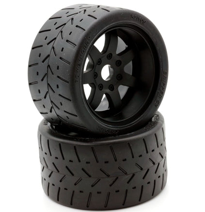 Power Hobby - 1/8 Gripper 54/100 Belted Mounted Tires 17mm Black - Hobby Recreation Products