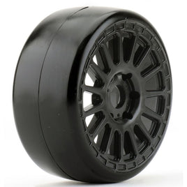 Power Hobby - 1/8 GT Slick Belted Pre-Mounted Tires 17mm Hard Compound - Hobby Recreation Products