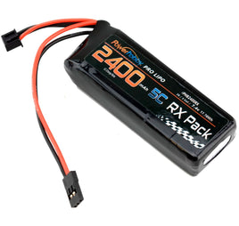 Power Hobby - 2S 7.4V 2400mAh 5C RX Receiver Lipo Battery Pack with Servo Connector - Hobby Recreation Products
