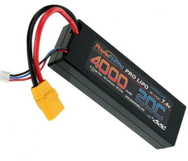 Power Hobby - 2S 7.4V 4000mAh 20C LiPo Battery Pack w/ XT90 Plug Hard Case - Hobby Recreation Products