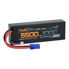 Power Hobby - 2S 7.4V 5500MAH 100C Lipo Battery w EC5 Plug - Hobby Recreation Products