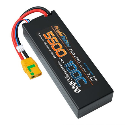 Power Hobby - 2S 7.4V 5500MAH 100C Lipo Battery w XT90 Plug - Hobby Recreation Products