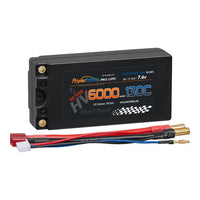 Power Hobby - 2S 7.6V 6000mah 130C HV + Graphene Shorty Lipo Battery 5MM - Hobby Recreation Products