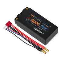 Power Hobby - 2S 7.6V 6000mah 130C HV + Graphene Shorty Lipo Battery 5MM - Hobby Recreation Products