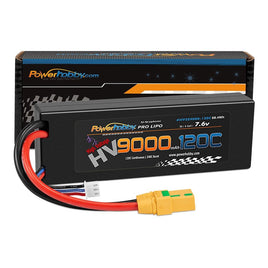 Power Hobby - 2S 7.6V HV + Graphene 9000mAh 120C LiPo Battery with Hardwired XT90 Connector - Hobby Recreation Products