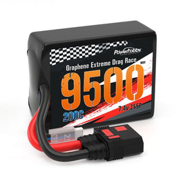 Power Hobby - 2S 9500MAH 200C Drag Lipo Battery Pack 2S5P w/8AWG Wire QS8 Plug - Hobby Recreation Products