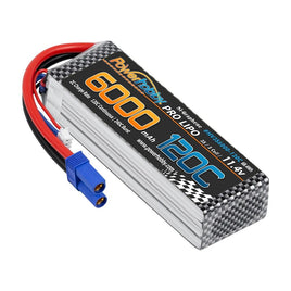 Power Hobby - 3s 11.4V 6000mah 120c Graphene + HV Lipo Battery w EC5 Plug - Hobby Recreation Products