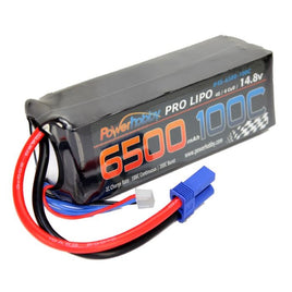 Power Hobby - 4S 14.8V 6500mAh 100C Lipo Battery w EC5 Plug Soft Case 4-Cell - Hobby Recreation Products