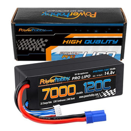 Power Hobby - 4S 14.8V 7000mAh 120C LiPo with EC5 Plug, Hard Case - Hobby Recreation Products