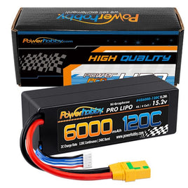 Power Hobby - 4S 15.2V 6000mAh 120C Graphene+ HV LiPo Battery with XT90 Plug, Hard Case - Hobby Recreation Products