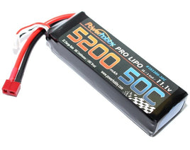 Power Hobby - 5200mAh 11.1V 3S 50C LiPo Battery w/ Hardwired T-Plug - Hobby Recreation Products