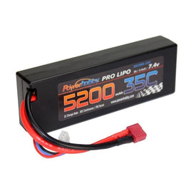 Power Hobby - 5200mAh 7.4V 2S 35C LiPo Hard Case Battery with Hardwire Deans Connector - Hobby Recreation Products
