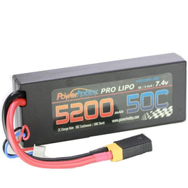 Power Hobby - 5200mAh 7.4V 2S 50C LiPo Battery with Hardwired XT60 Connector w/HC Adapter - Hobby Recreation Products