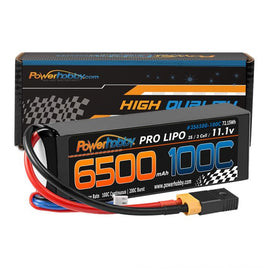 Power Hobby - 6500mAh 11.1V 3S 100C LiPO Battery Pack w/ XT60 + Traxxas ADAP - Hobby Recreation Products