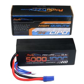 Power Hobby - 6S 22.2V 5000MAH 100C Hard Case Lipo Battery, w/ EC5 Connector - Hobby Recreation Products