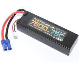 Power Hobby - 7600mAh 11.1V 3S 75C LiPo Battery with Hardwired EC5 Connector - Hobby Recreation Products
