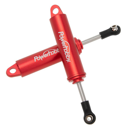 Power Hobby - 90mm Promatics Two Stage Internal Spring Shocks, Red, 2 Shocks - Hobby Recreation Products
